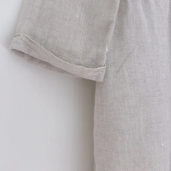 H&M Girl’s Light Beige Linen Dress Size 4T - Picture 3 of 5